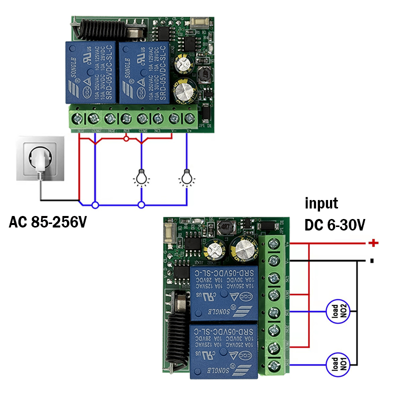 DC 9V 12V 24V AC 85-250V 2CH R - Joystick Module recension och pris