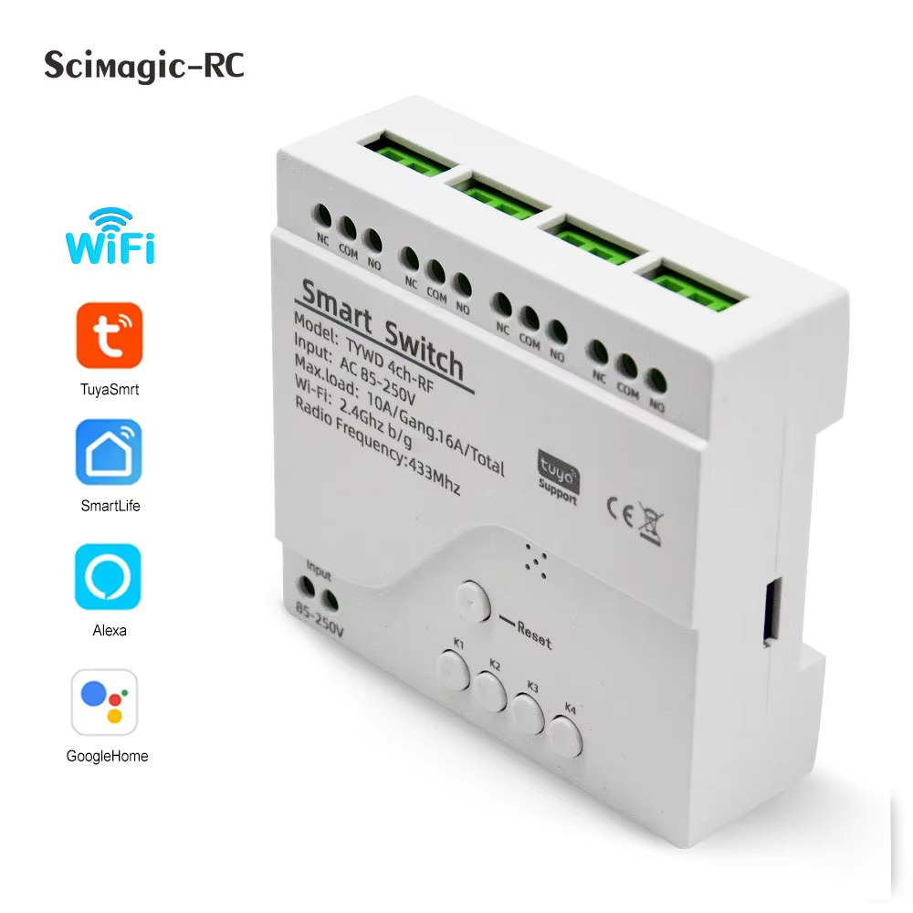 Smart Tuya Switch 4CH Relay Mo - Relay Module 4 Channel recension och pris
