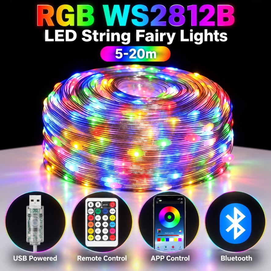 5-20m WS2812B RGB LED Fairy St - Ws2812B recension och pris