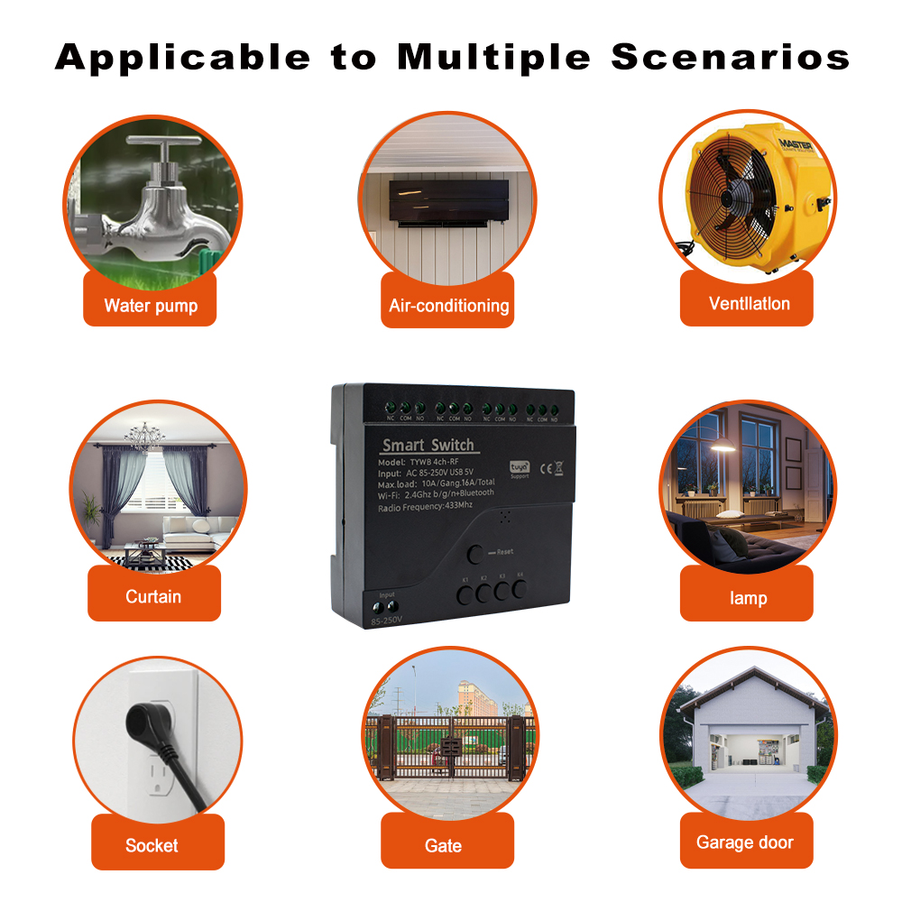 4CH Tuya Smart Wifi Switch Mod - Relay Module 4 Channel recension och pris
