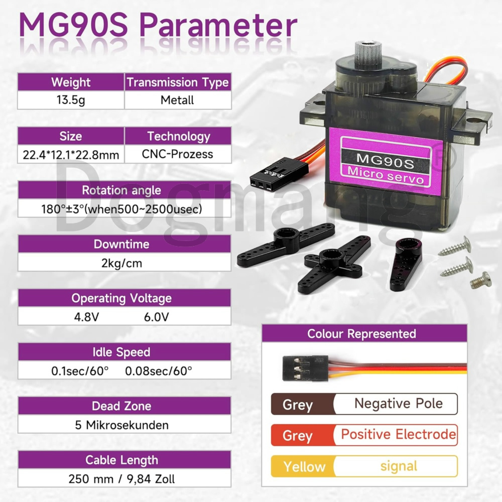 MG90S Servo 1/2/4/10/20/50 Pcs - Servo Sg90 recension och pris