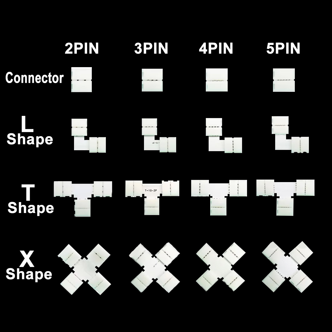 5PCS 10mm L / T / X Shape Conn - Ws2812B recension och pris