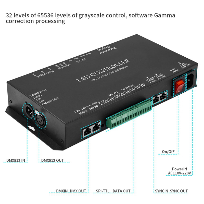 T8K Music+DMX Console 8Channel - Ws2812B recension och pris