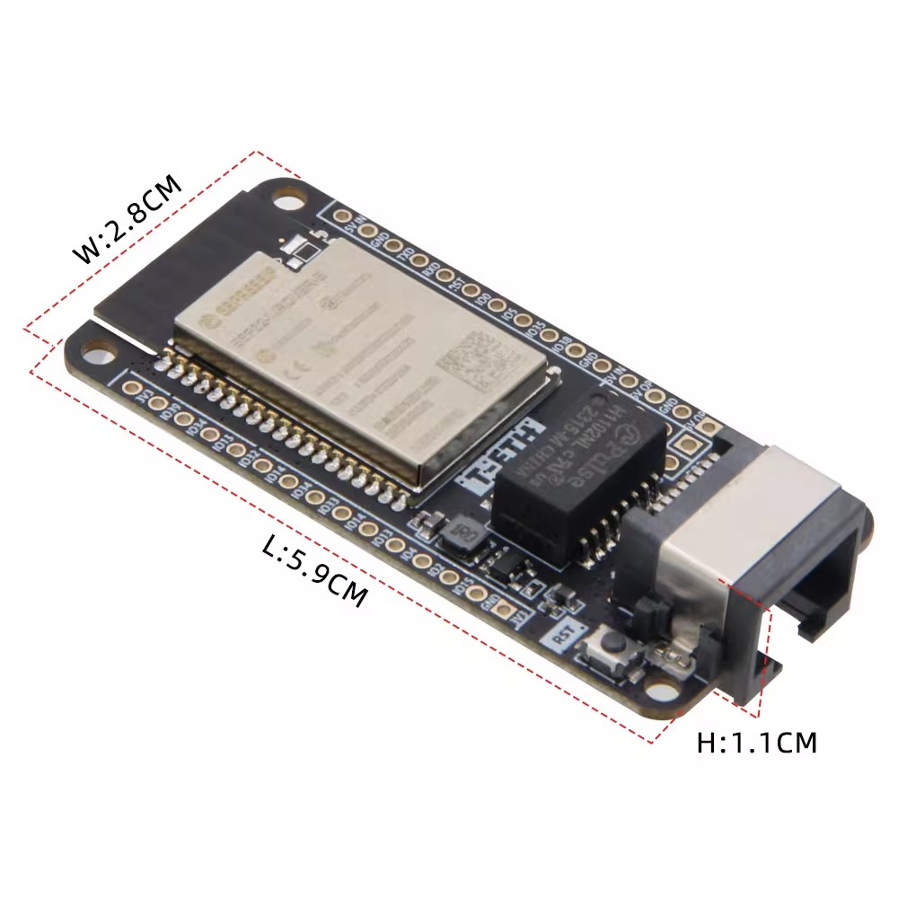 LILYGO T‑ETH‑Lite Dev Board,ES - Ethernet W5500 recension och pris